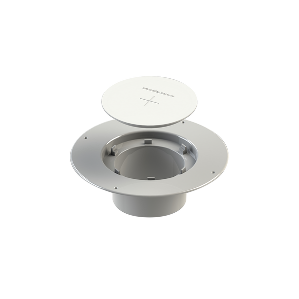 Puddle Flange Pvc 100x100x100mm White with cap