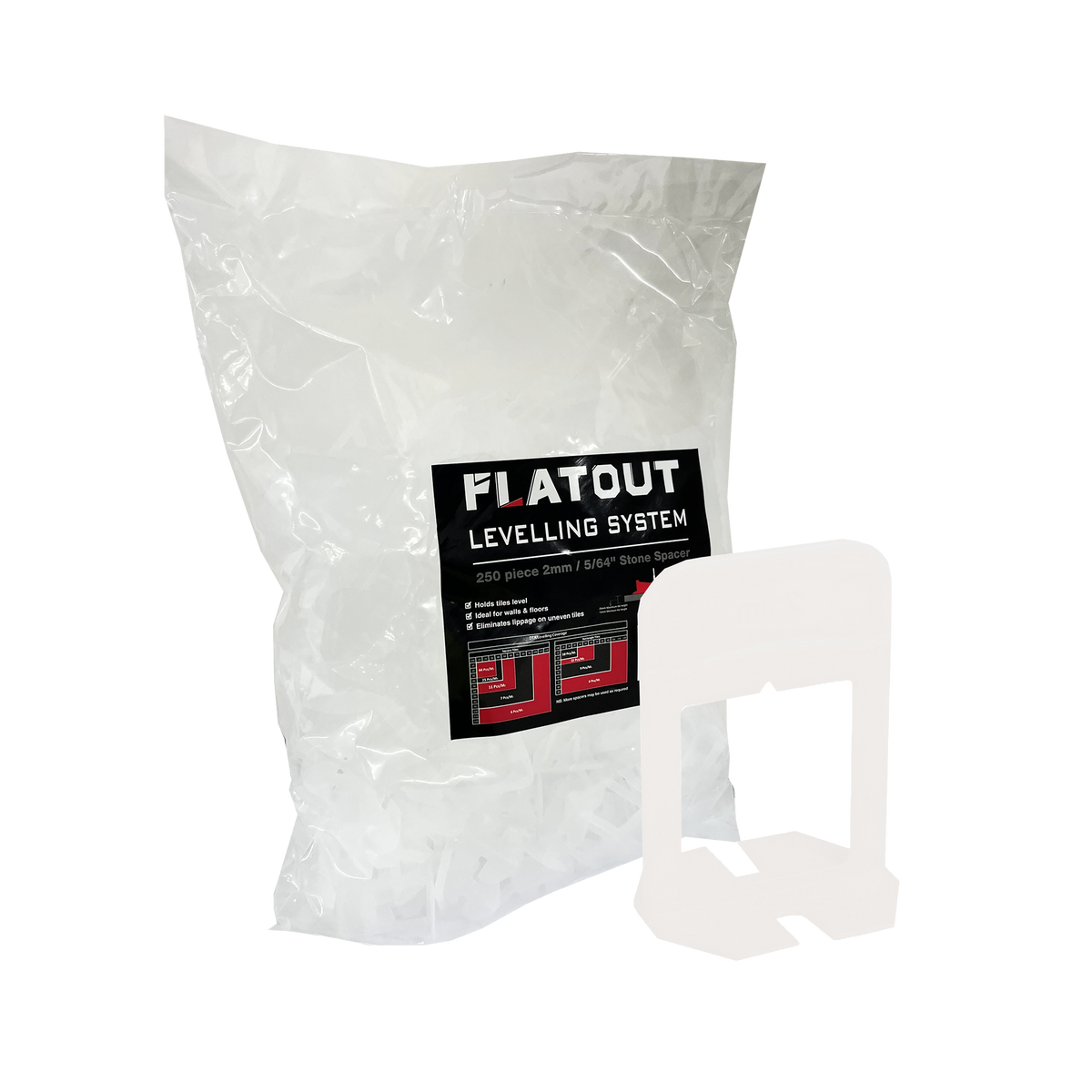 Levelling System Tall Spacer 2mm 250 Piece Bag