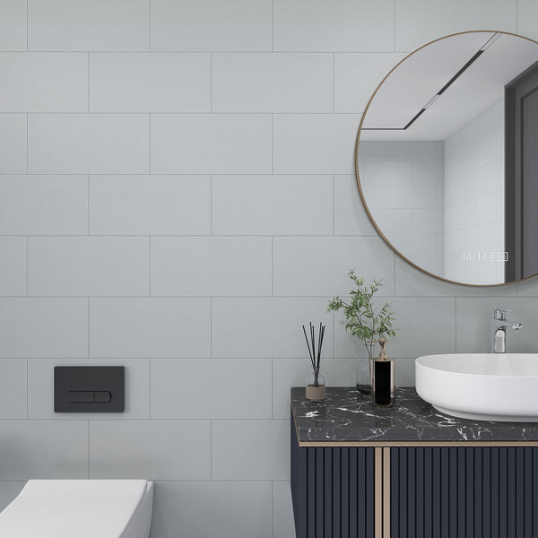 Light Grey Gloss Tile - lifestyle view