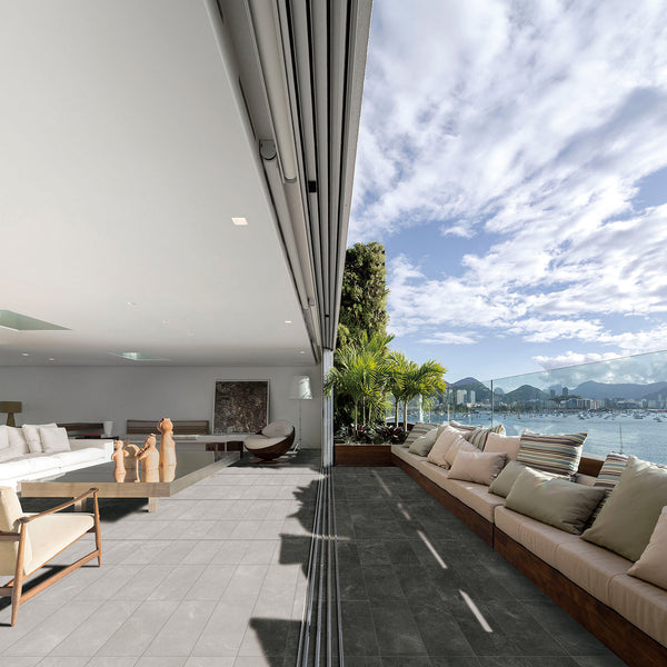 Black Microtec Textured Tile - lifestyle view