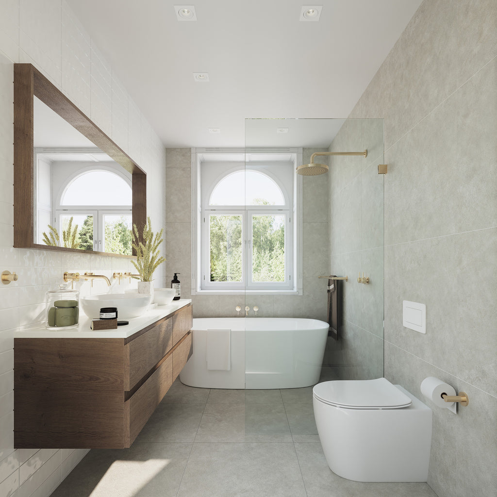 Light Grey Microtec Textured Tile - lifestyle view