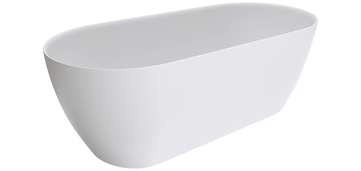 Free Standing Bath Resin Stone 1700 Matte White