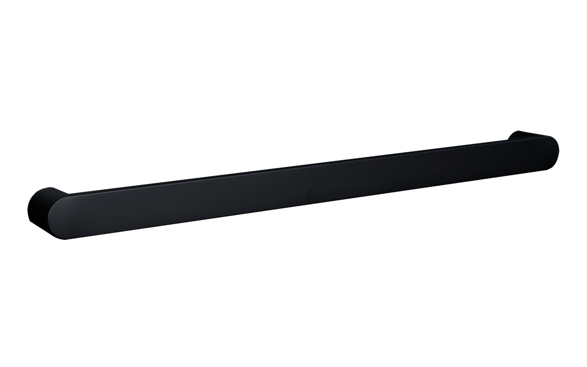 Towel Rail Heated Round 800 Matte Black