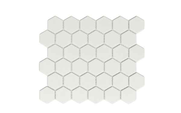 Mono Hexagon White Gloss Mosaic