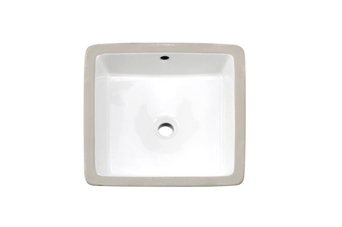 Undermount Basin NTH Ceramic 350X350 Gloss White