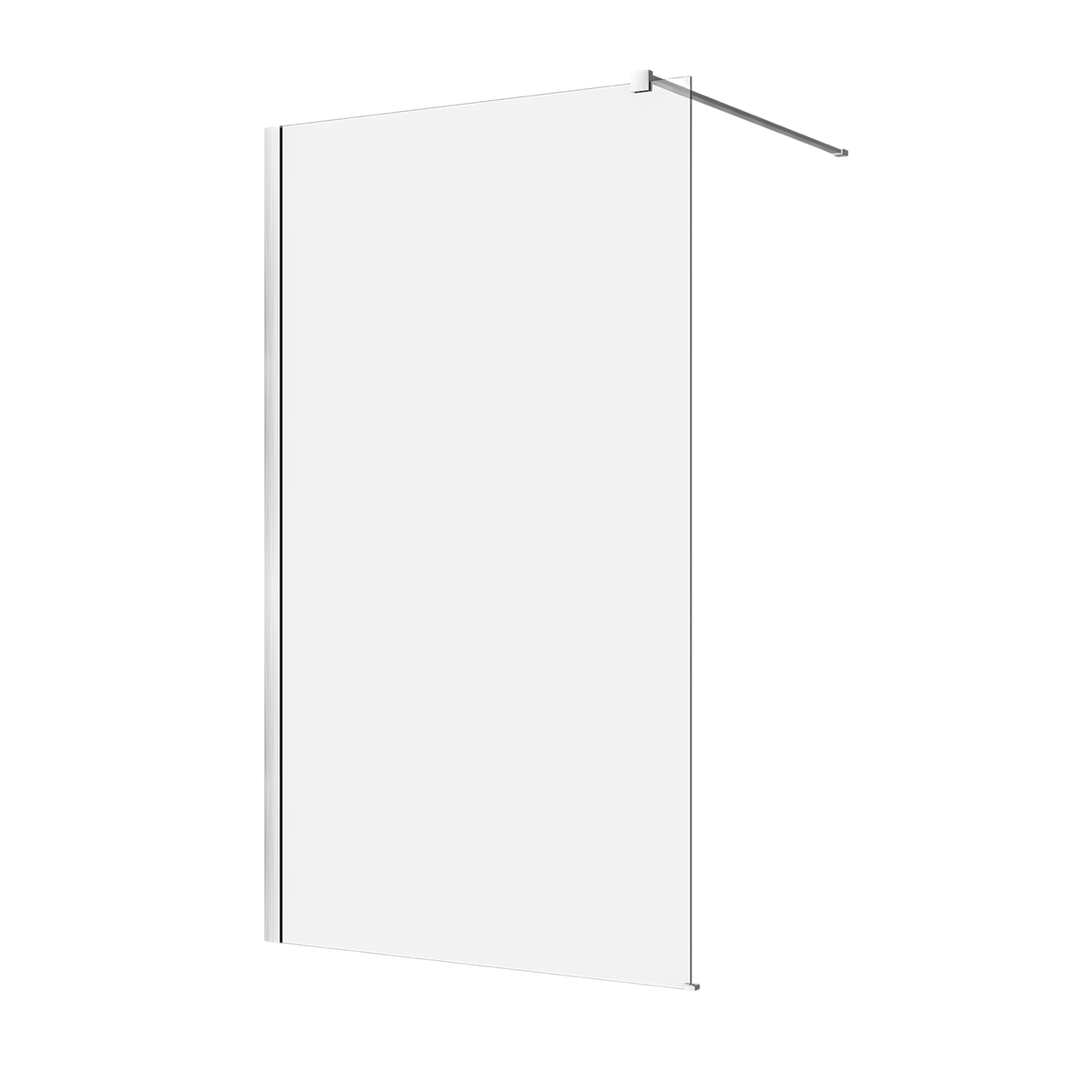 Single Entry Screen Frameless 860X2000 Brushed Nickel