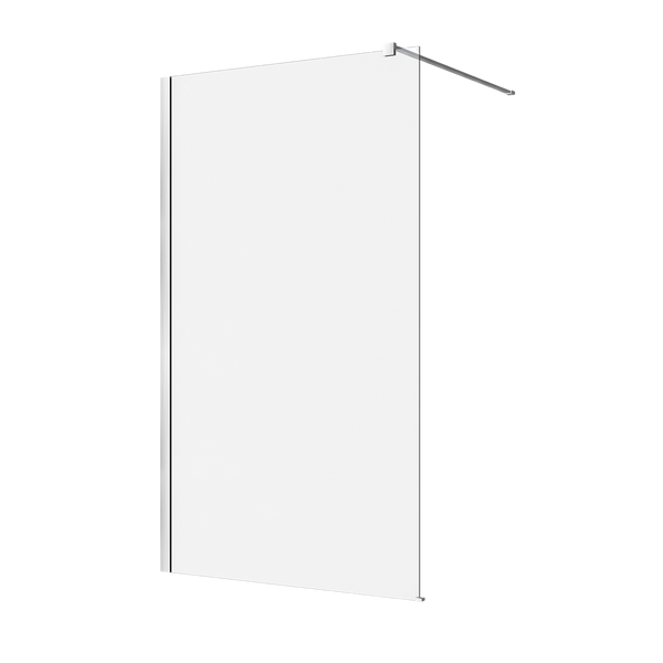 Single Entry Screen Frameless 960X2000 Brushed Nickel