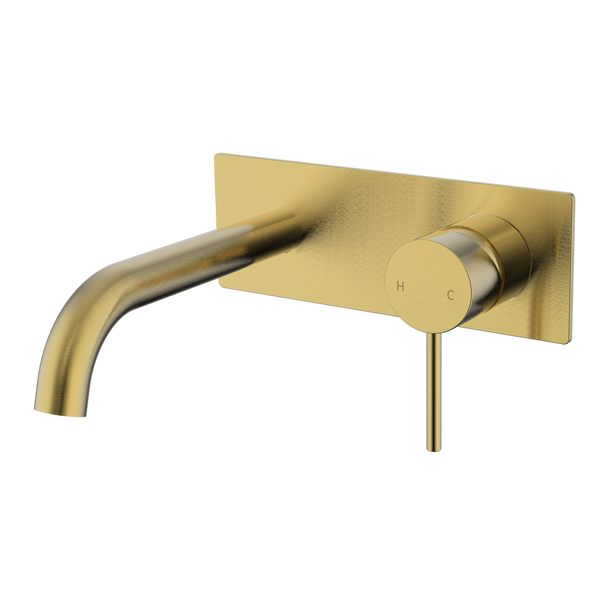 Wall Basin Set Curved 225 Brushed Gold
