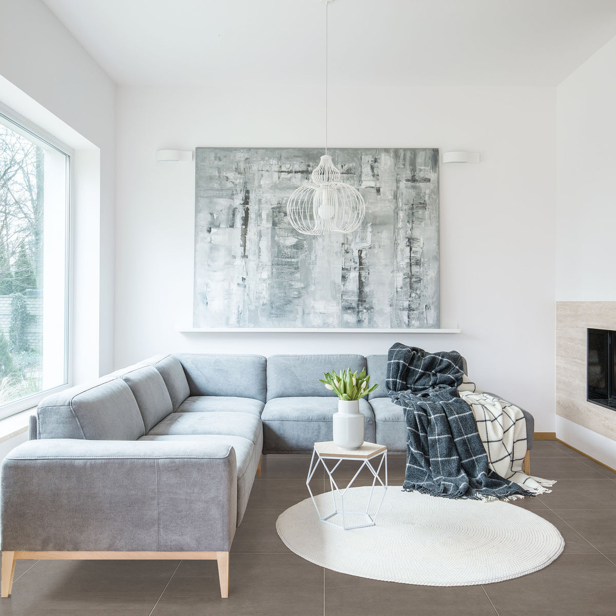Latte Stone HiLite Matt Tile - lifestyle view