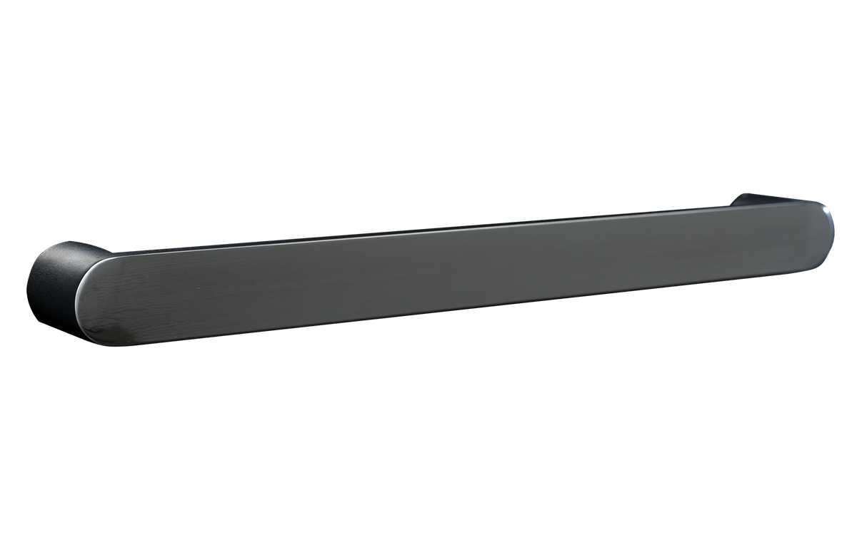 Towel Rail Heated Round 800 Brushed Nickel