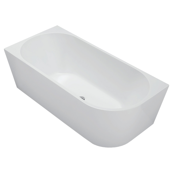 Back To Wall Bath Right Acrylic 1500 Gloss White