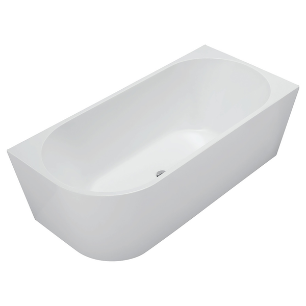 Back To Wall Bath Left Acrylic 1700 Gloss White