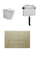 In-wall FS Suite S&P Square Metal Brushed Gold Button
