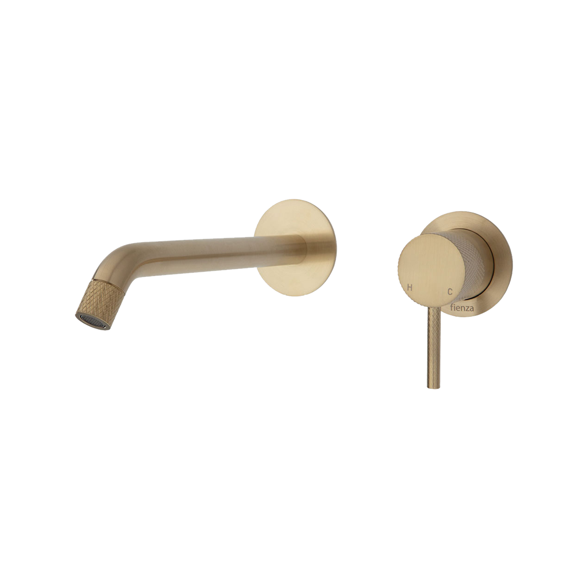 Wall Basin Set Small Plate Curved 200 Urban Brass