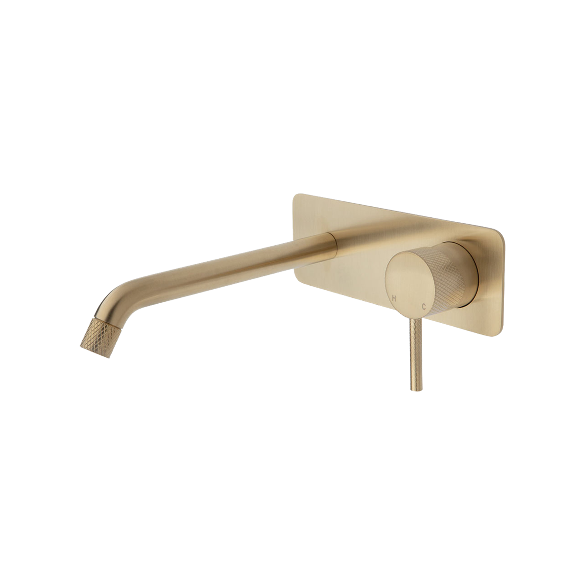 Wall Basin Set Soft Square Curved 200 Urban Brass