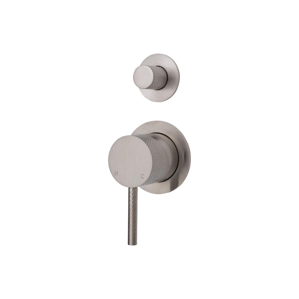Wall/Shower Mixer w Diverter Small Plate Brushed Nickel