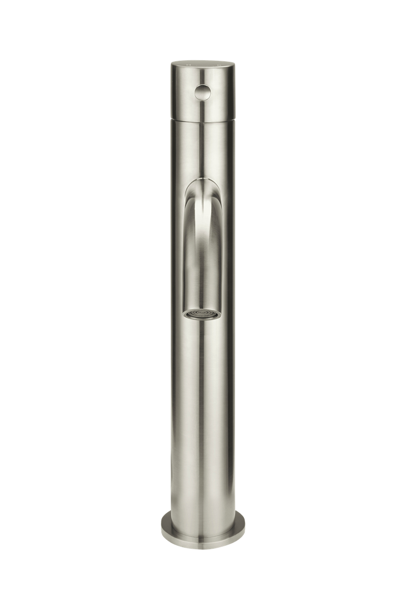 Vessel Basin Mixer Curved Brushed Nickel