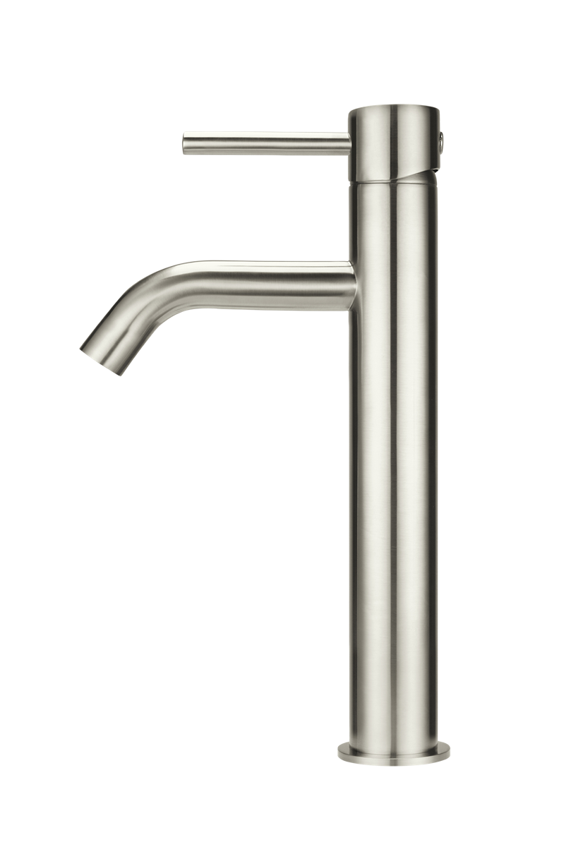 Vessel Basin Mixer Curved Brushed Nickel