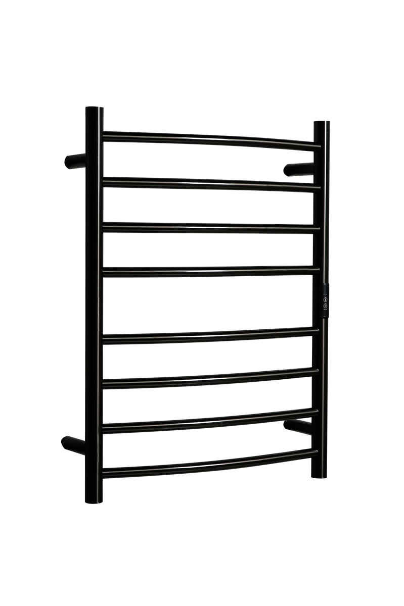 Towel Rail Heated Curved 530X700 Gun Metal