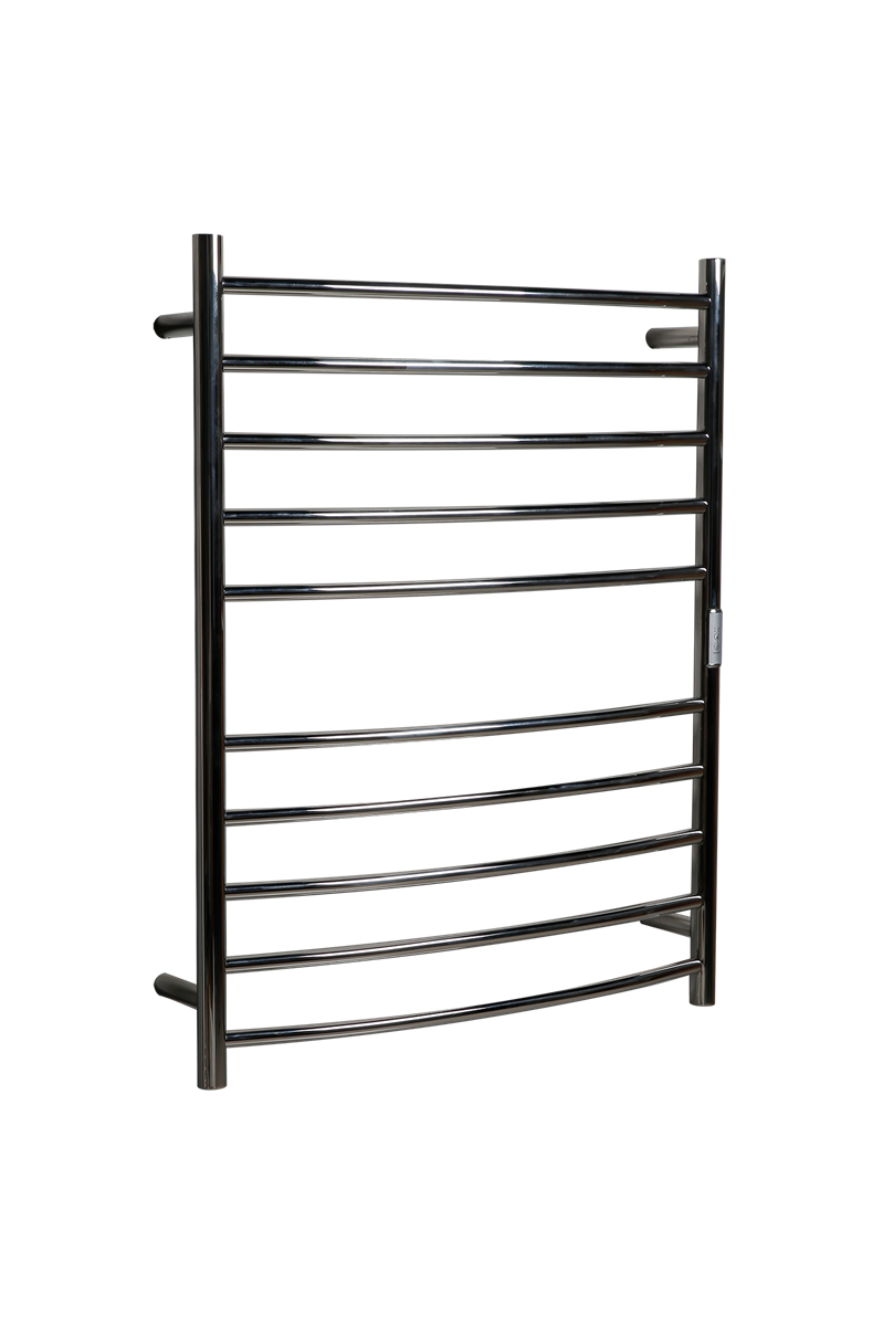Towel Rail Heated Curved 700X900 Chrome
