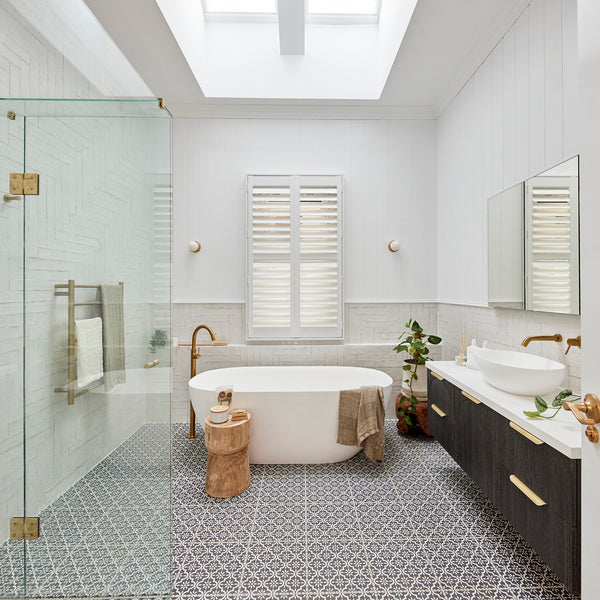 Provincial Black Textured Tile - lifestyle view