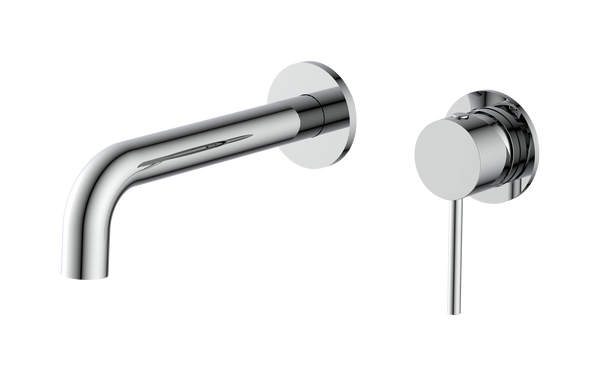 Wall Basin Set Curved 190 Chrome
