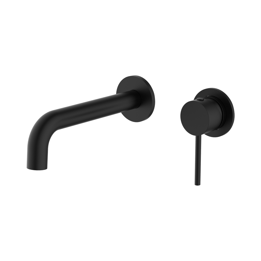 Wall Basin Set Curved 190 Matt Black