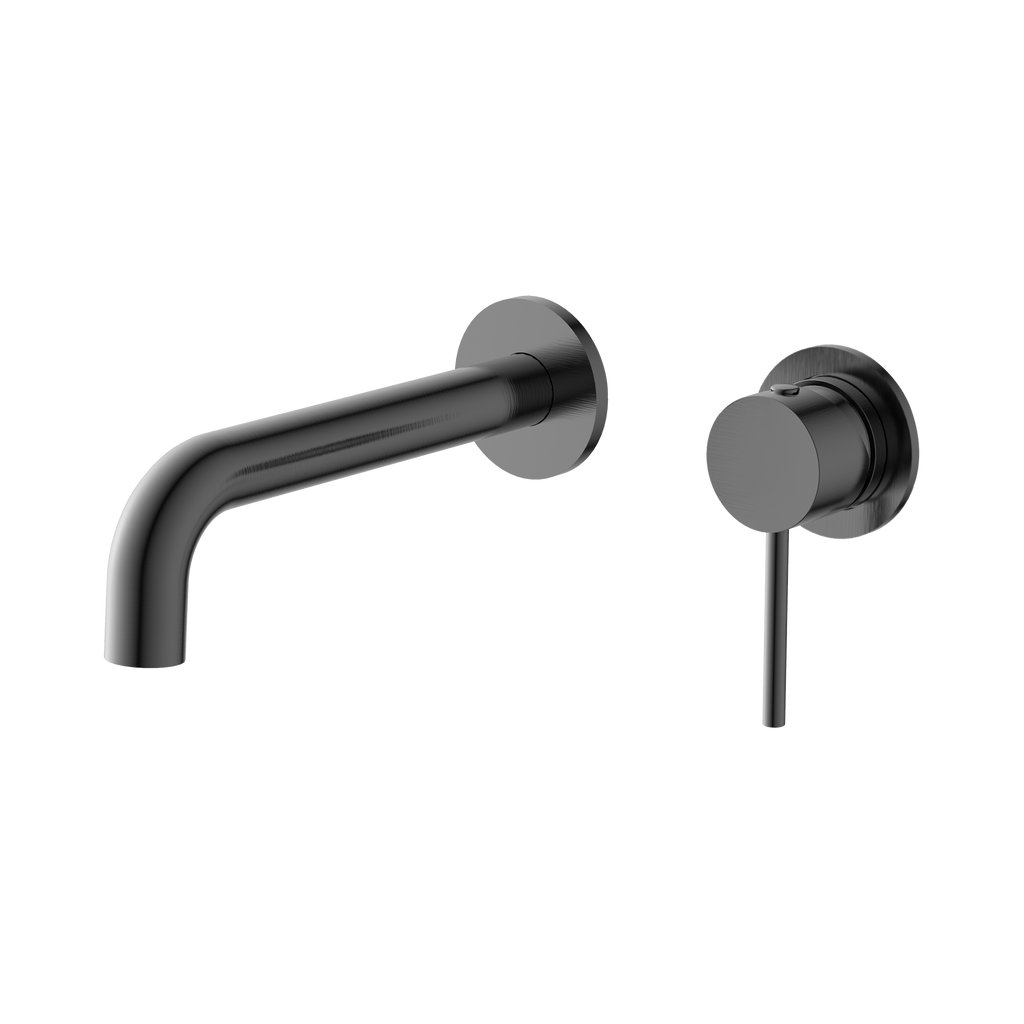 Wall Basin Set Curved 190 Brushed Gun Metal