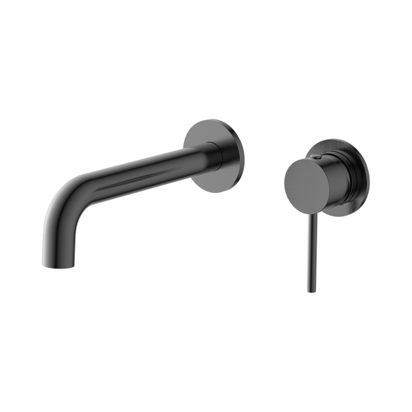 Wall Basin Set Curved 190 Brushed Gun Metal