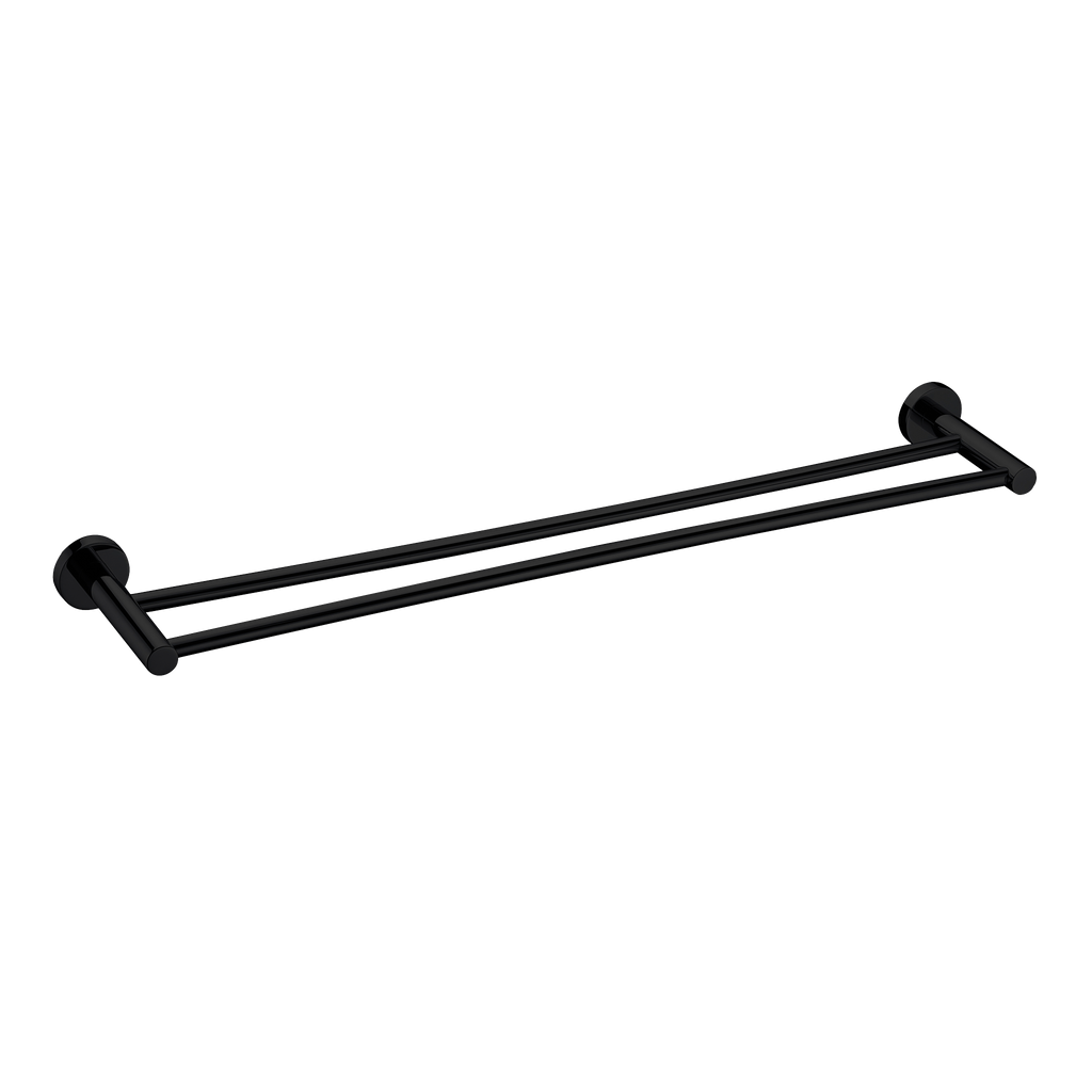 Double Towel Rail 600 Matt Black