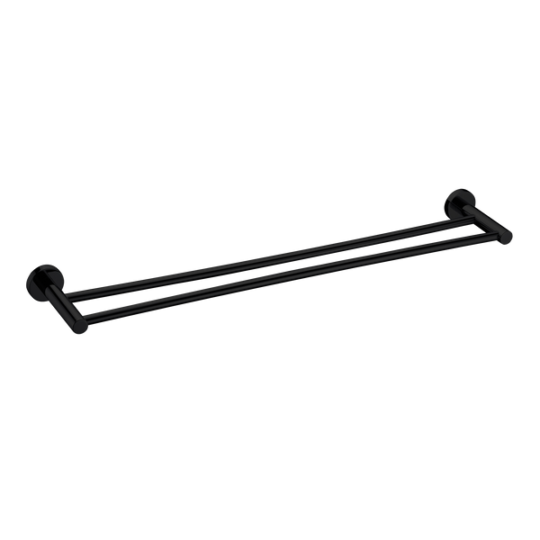 Double Towel Rail 600 Matt Black