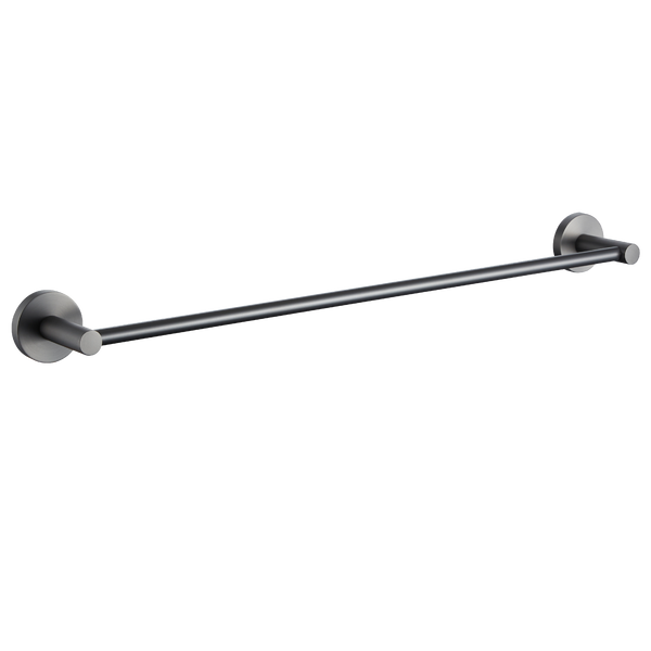 Single Towel Rail 600 Brushed Gun Metal