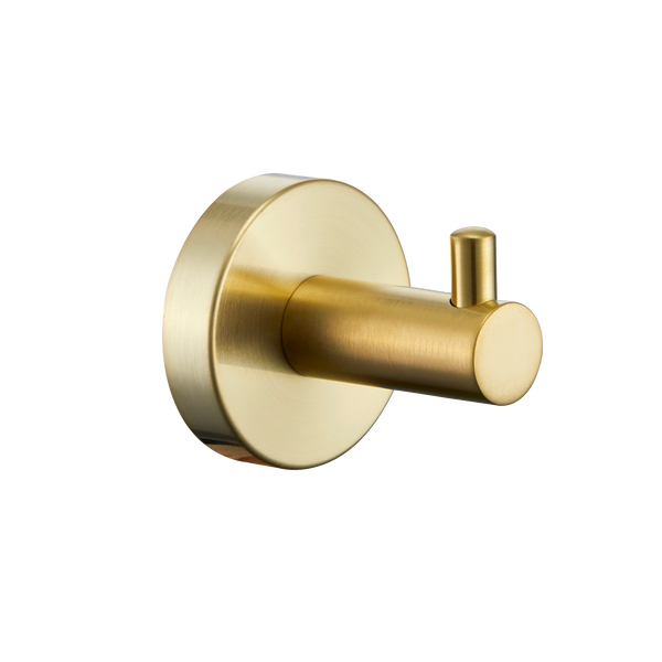 Round Robe Hook Brushed Gold