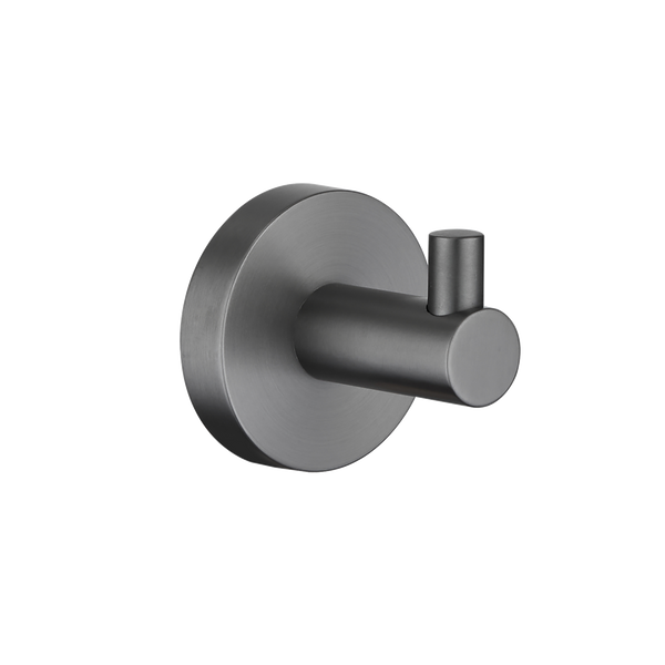 Round Robe Hook Brushed Gun Metal