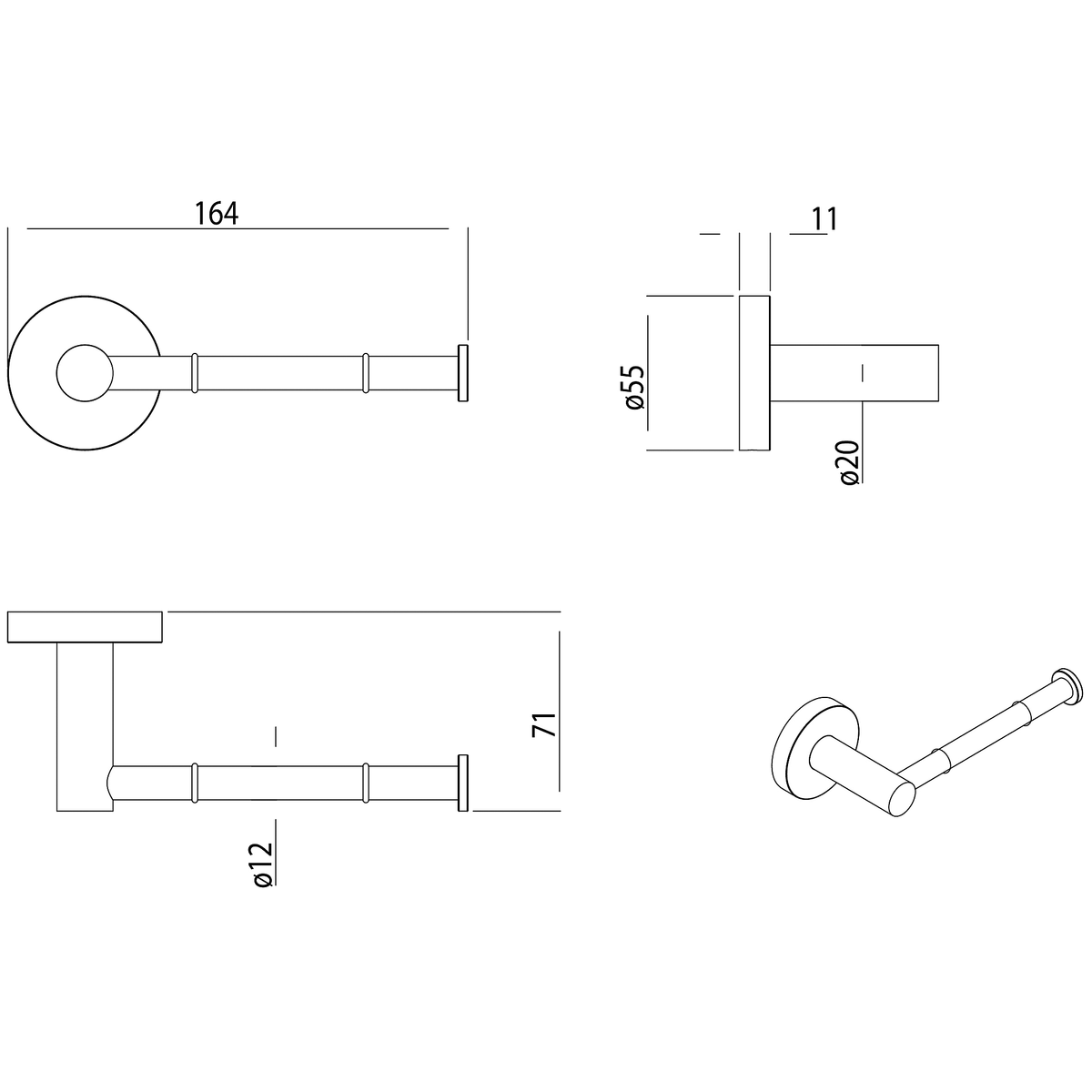 Toilet Roll Holder Chrome