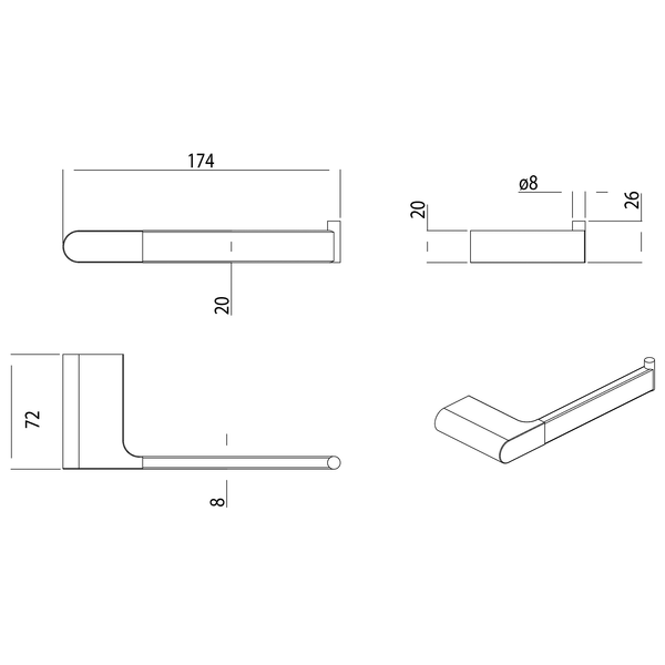 Toilet Roll Holder Chrome