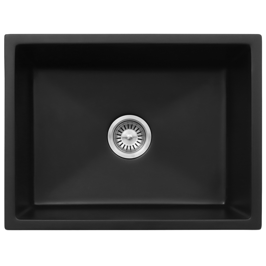 Single Sink NTH 590X450 Matte Black Granite
