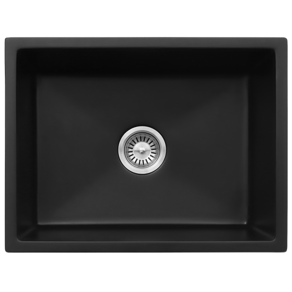 Single Sink NTH 590X450 Matte Black Granite