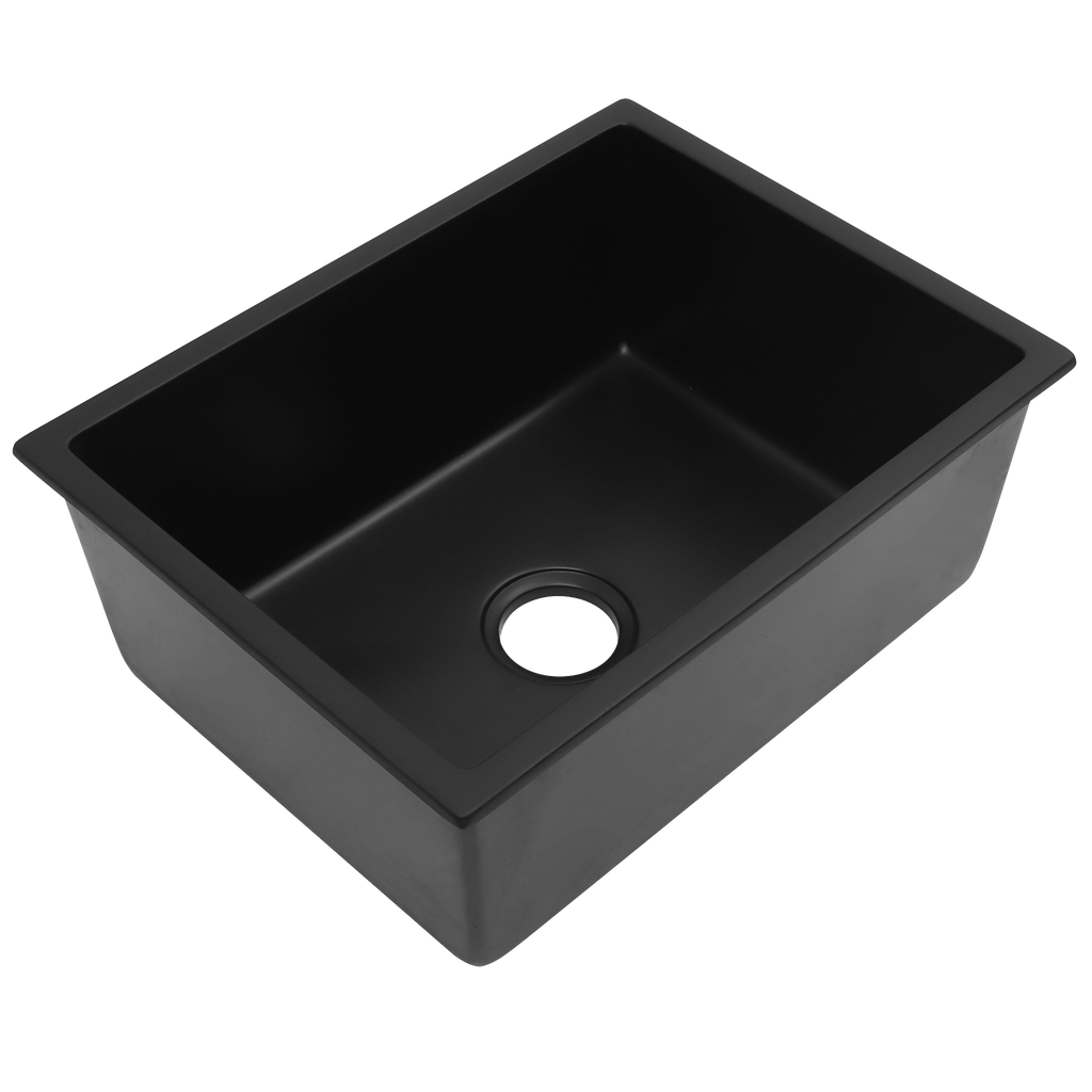Single Sink NTH 590X450 Matte Black Granite