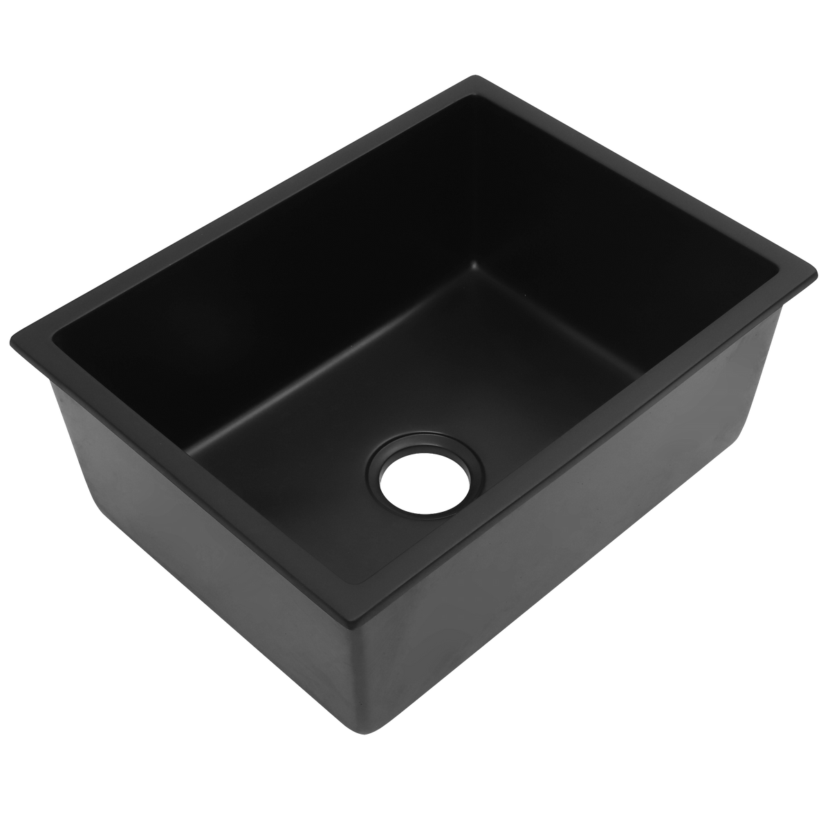 Single Sink NTH 590X450 Matte Black Granite