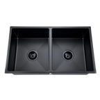 Double Sink Nth 760X440 Matt Black Stainless Steel