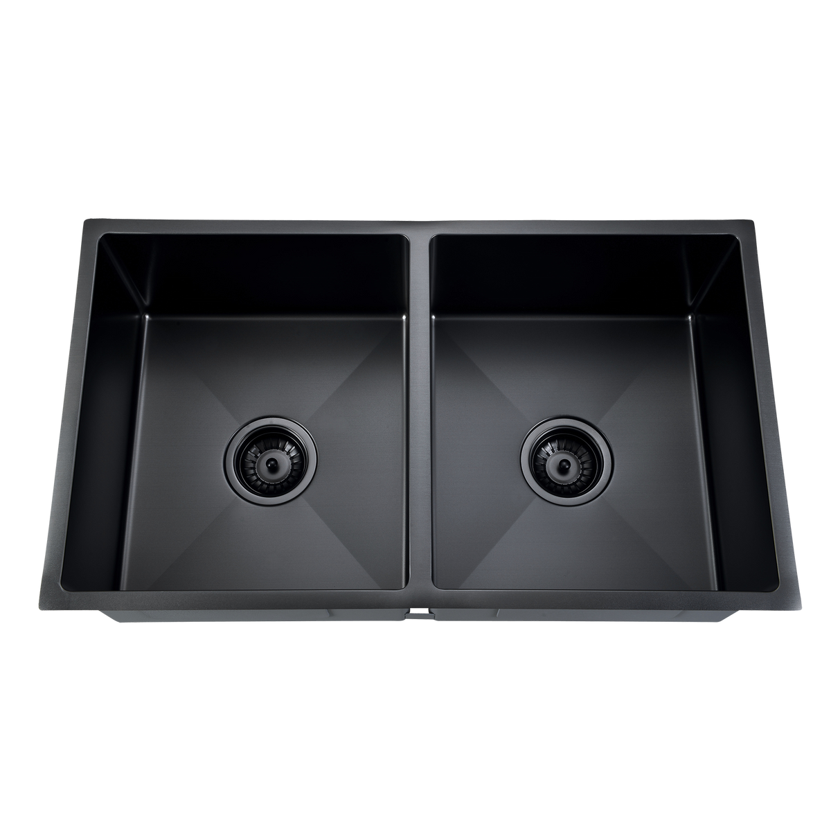 Double Sink Nth 760X440 Matt Black Stainless Steel