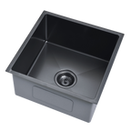 Single Sink Nth 440X440 Matt Black Stainless Steel