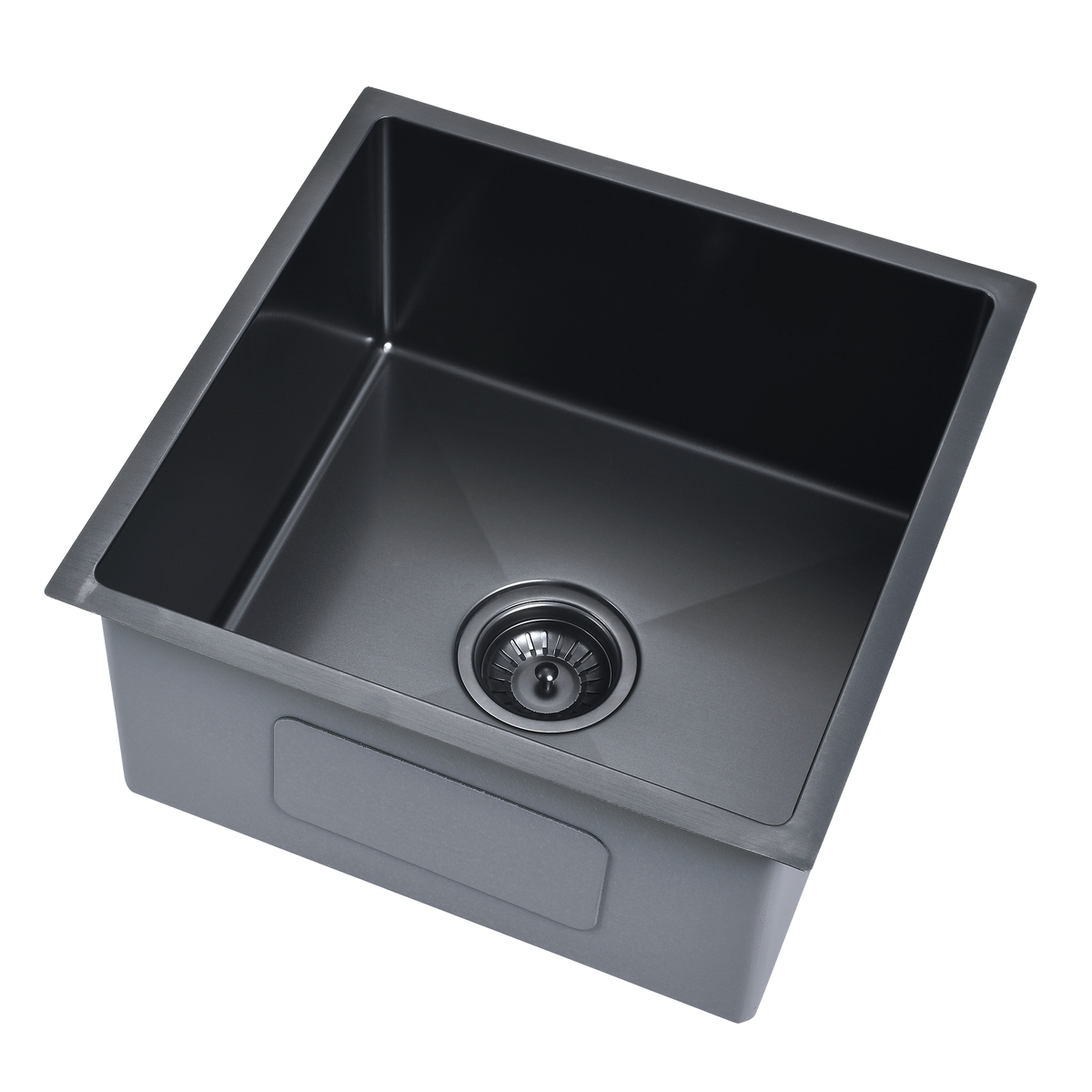 Single Sink Nth 440X440 Matt Black Stainless Steel