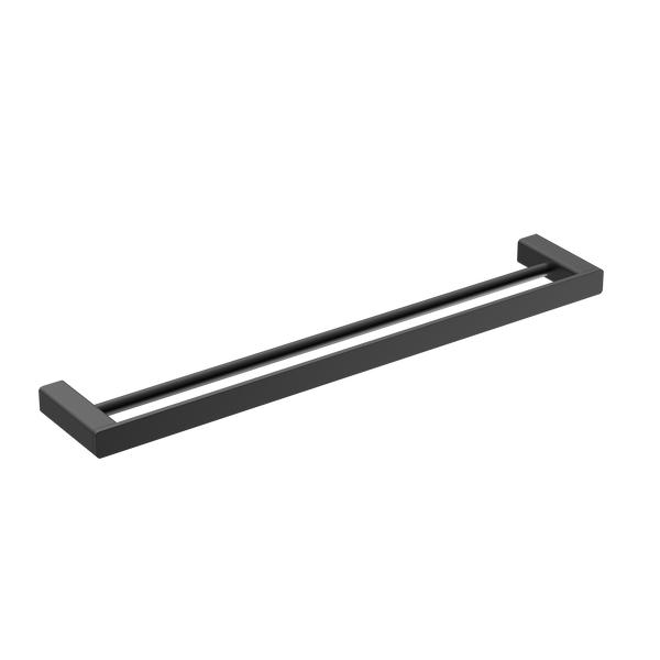 Double Towel Rail 600 Matt Black
