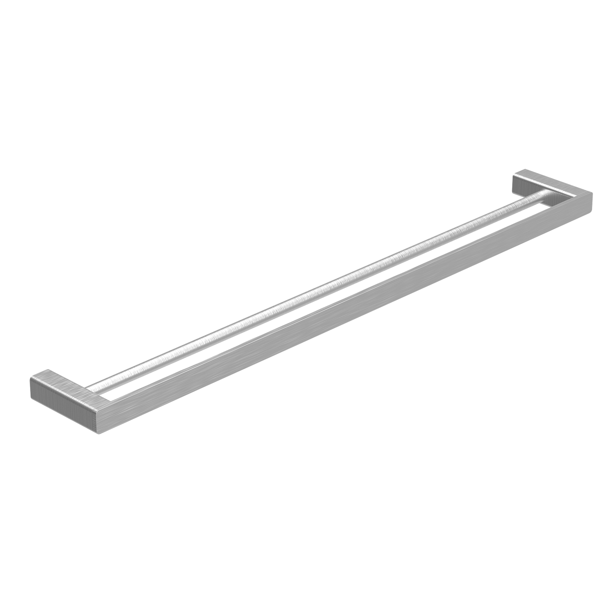 Double Towel Rail 600 Brushed Nickel