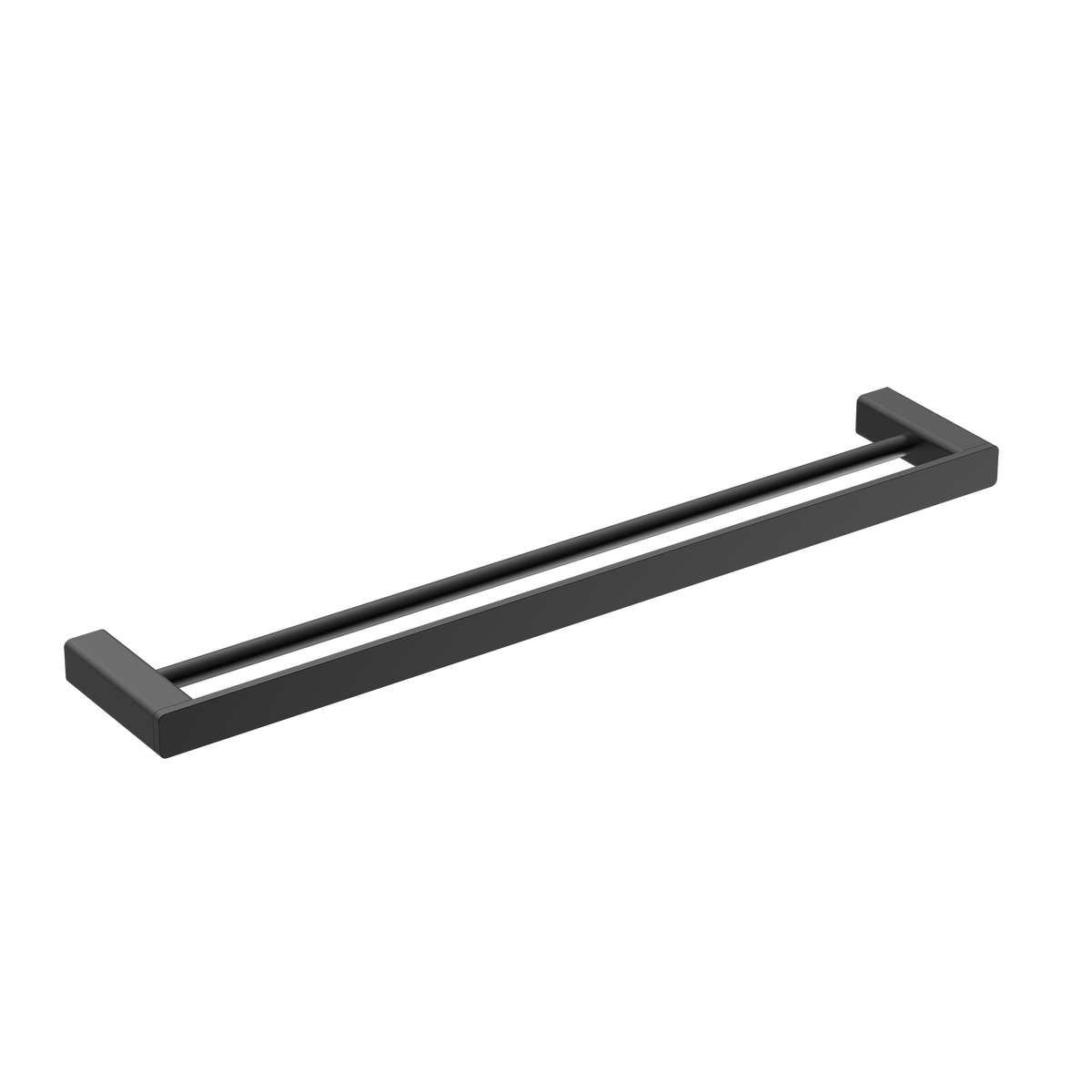 Double Towel Rail 800 Matt Black