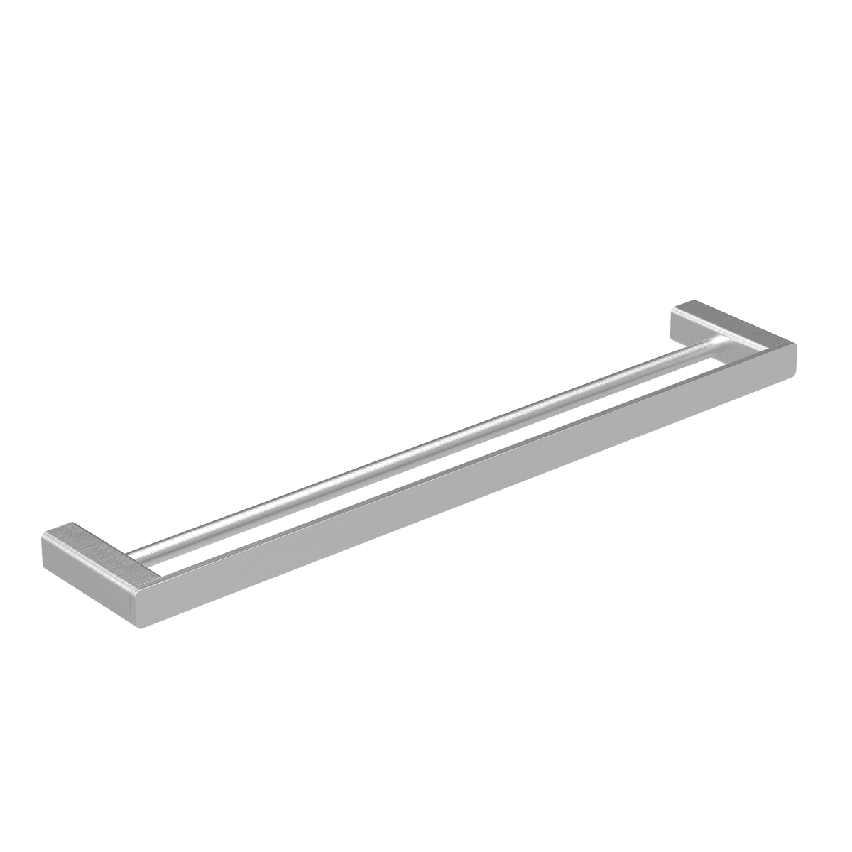 Double Towel Rail 800 Brushed Nickel