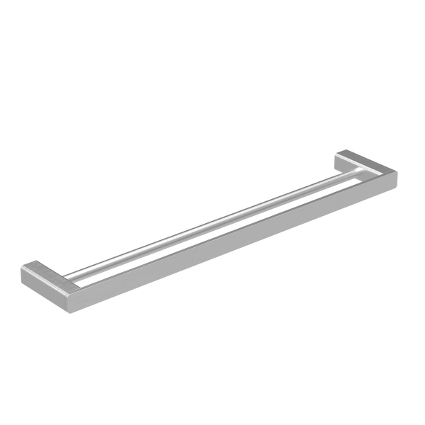 Double Towel Rail 800 Brushed Nickel