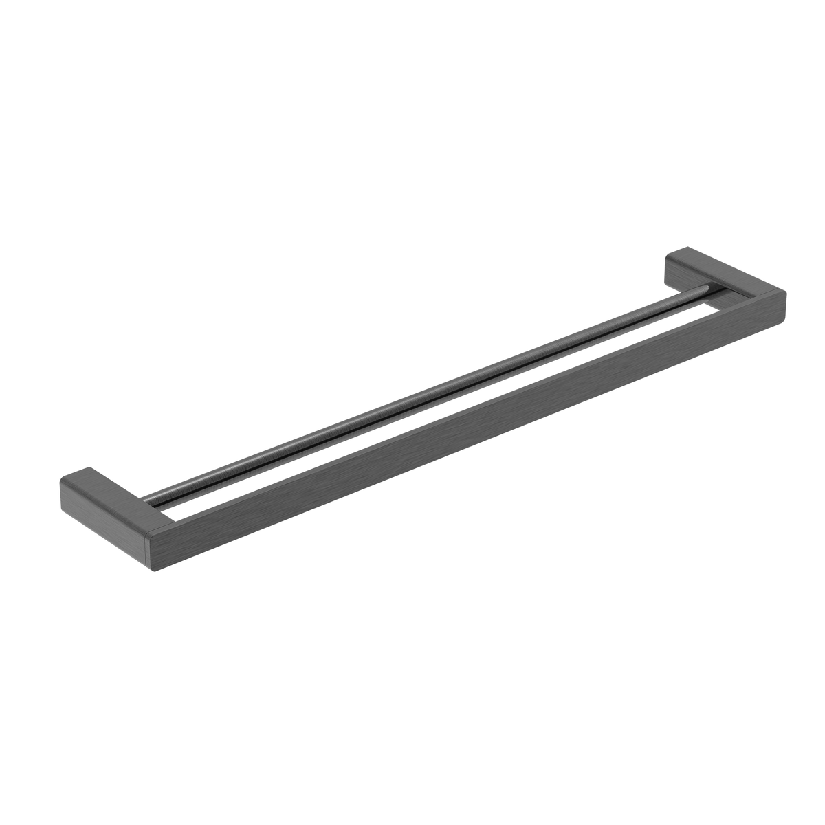 Double Towel Rail 800 Brushed Gun Metal